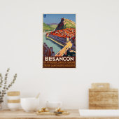 Poster Vintage voyage Besancon France (Cuisine)