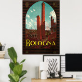 Poster Vintage voyage, Bologne, Italie (Bureau à domicile)