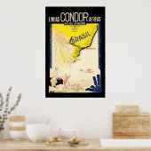 Poster Vintage voyage "Brésil" (Cuisine)