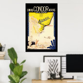 Poster Vintage voyage "Brésil" (Bureau à domicile)