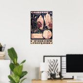 Poster Vintage voyage Cambodge Angkor Wat Temple (Bureau à domicile)