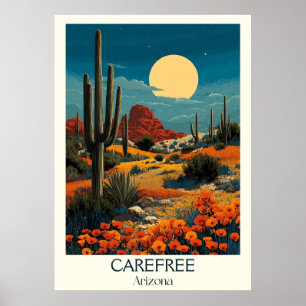 Poster Vintage voyage Carefree Arizona Retro Des