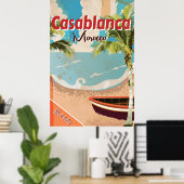 Poster Vintage voyage Casablanca (Bureau à domicile)