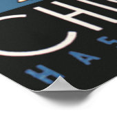 Poster Vintage voyage Chicago a tout City Skyline (Coin)