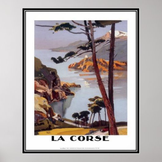 Poster Vintage voyage Corse - (Devant)