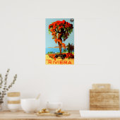 Poster Vintage voyage - Côte d'Azur - Côte d'Azur (Cuisine)