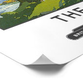 Poster Vintage voyage, Côte du Yorkshire (Coin)