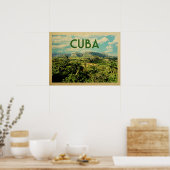 Poster Vintage voyage Cuba (Cuisine)