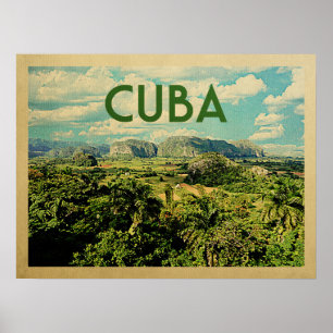 Poster Vintage voyage Cuba