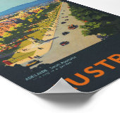 Poster Vintage voyage d'Adelaide Australie (Coin)