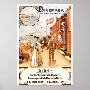 Poster Vintage voyage - Danemark