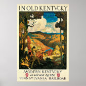 Poster Vintage voyage, Dans Le Vieux Kentucky, NC  (Devant)