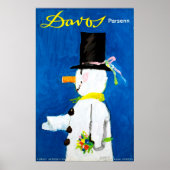 Poster Vintage voyage Davos Parsenn Suisse (Devant)