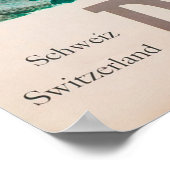 Poster Vintage voyage Davos Suisse (Coin)