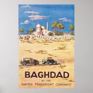 Poster Vintage voyage de Bagdad Iraq