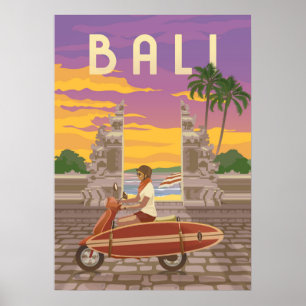 Poster Vintage voyage de Bali