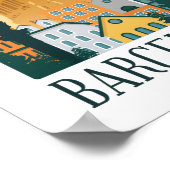 Poster Vintage voyage de Barcelone (Coin)