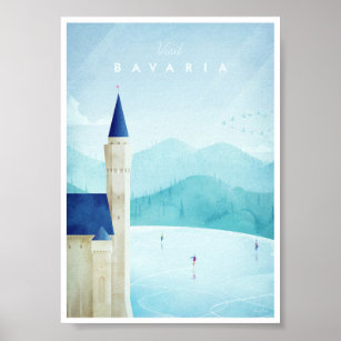 Poster Vintage voyage de Bavière