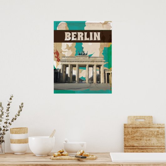 Poster Vintage voyage de Berlin (Cuisine)