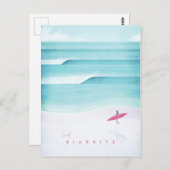 Poster Vintage voyage de Biarritz - Carte postale  (Devant / Derrière)