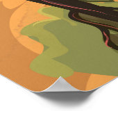 Poster Vintage voyage de Bosnie-Herzégovine (Coin)