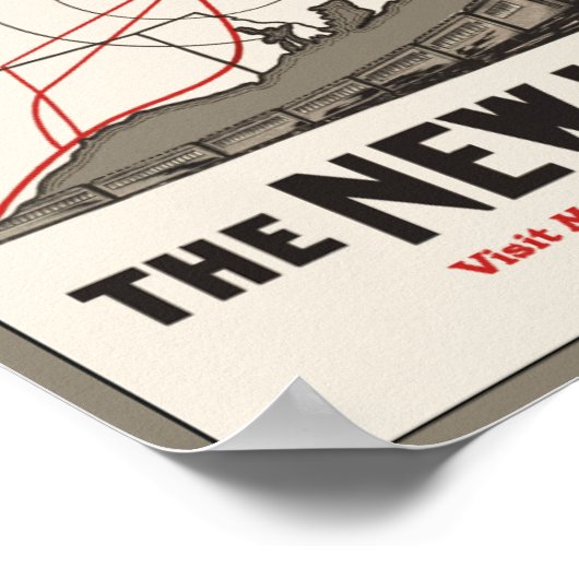 Poster Vintage voyage de Boston (Coin)