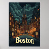 Poster Vintage voyage de Boston (Devant)