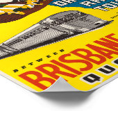 Poster Vintage voyage de Brisbane et Cairns (Coin)