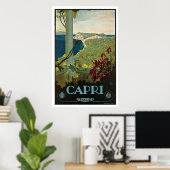 Poster Vintage voyage de Capri Italie (Bureau à domicile)