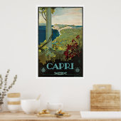 Poster Vintage voyage de Capri Italie (Cuisine)