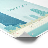 Poster Vintage voyage de Chicago (Coin)