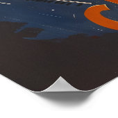 Poster Vintage voyage de Chicago (Coin)