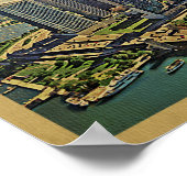 Poster Vintage voyage de Chicago (Coin)