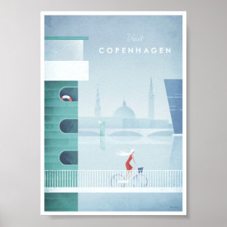 Poster Vintage voyage de Copenhague