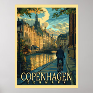 Poster Vintage voyage de Copenhague