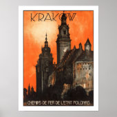 Poster Vintage voyage de Cracovie (Devant)