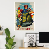 Poster Vintage voyage de Keukenhof Holland (Bureau à domicile)
