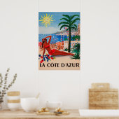 Poster Vintage voyage de la Côte d’Azur (Cuisine)