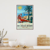 Poster Vintage voyage de la Côte d'Azur (Cuisine)