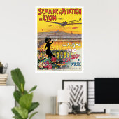Poster Vintage voyage de la Semaine d'Aviation de  (Bureau à domicile)