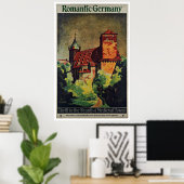 Poster Vintage voyage de l'Allemagne romantique (Bureau à domicile)