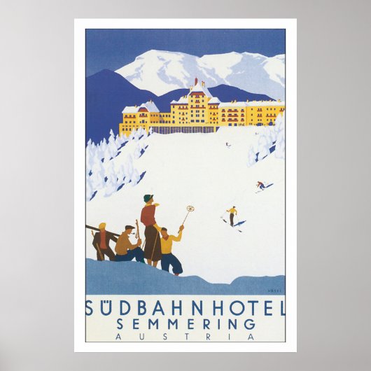 Poster Vintage voyage de l'hôtel Semmering de Sudb (Devant)