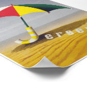 Poster Vintage voyage de l'île Jersey Channel (Coin)