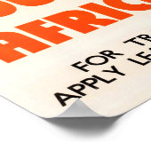 Poster Vintage voyage de lions d'Afrique du Sud (Coin)