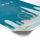 Poster Vintage voyage de Londres (Coin)