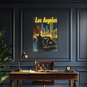 Poster Vintage voyage de Los Angeles