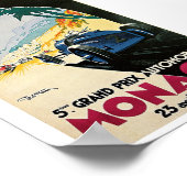 Poster Vintage voyage de Monaco (Coin)