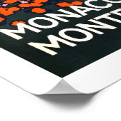 Poster Vintage voyage de Monaco (Coin)