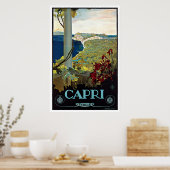 Poster Vintage voyage de Montecatini Toscane Italie (Cuisine)