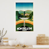 Poster Vintage voyage de Montecatini Toscane Italie (Cuisine)